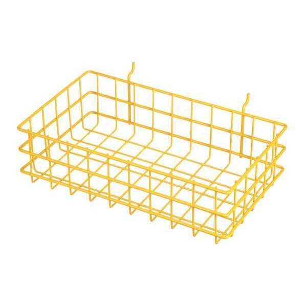 Yellow Rectangular Storage Basket,  Steel