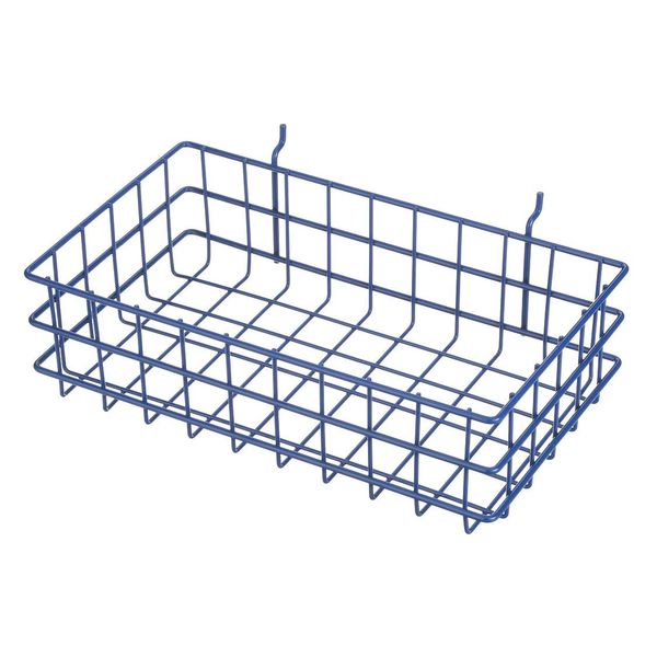Blue Rectangular Storage Basket,  Steel