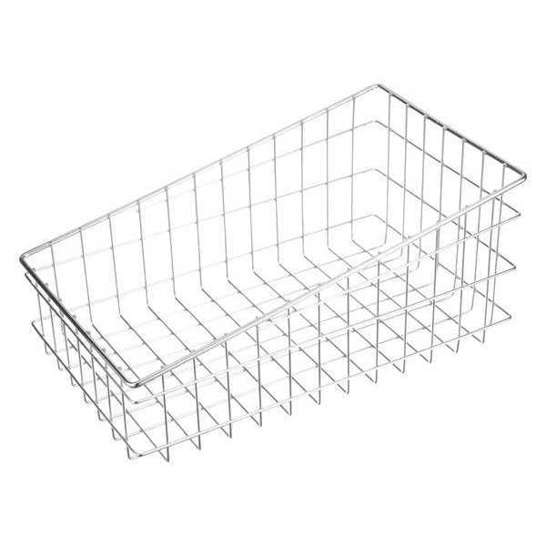 Silver Rectangular Storage Basket,  Steel