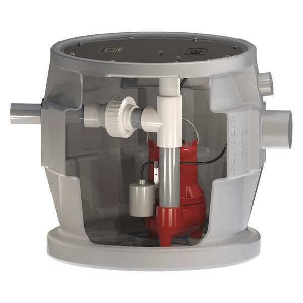 24" x 24" 1/2 HP 41.0 gal. Simplex Sewage System 115V