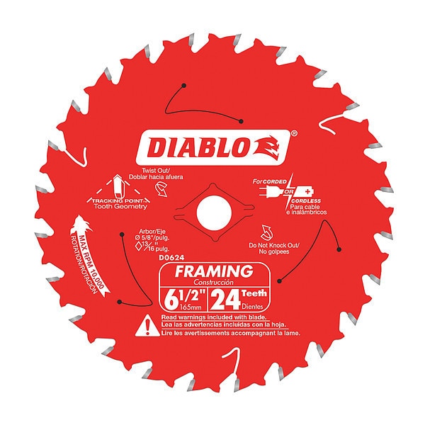 24-Teeth Circular Saw Blade, Carbide Tip