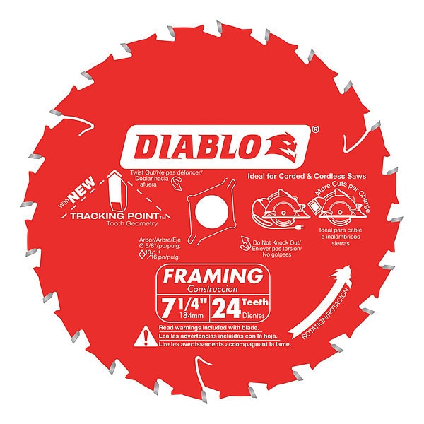 7-1/4", 24-Teeth Circular Saw Blade