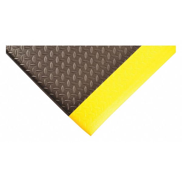 Antifatigue Mat,  Black/Yellow,  5 ft. L x 3 ft. W,  Vinyl; Closed Cell Foam,  1/2" Thick