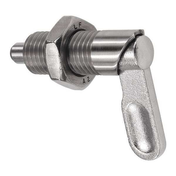 Cam-Action Indexing Plunger,  Stainless Steel,  D=10,  D1= M16X1.5,  Form: B,  With Locknut