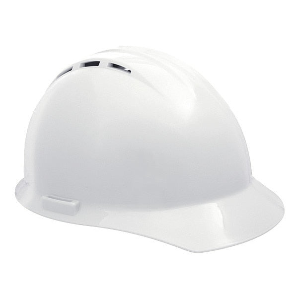 Front Brim Hard Hat,  Type 1,  Class C,  Ratchet (4-Point),  White