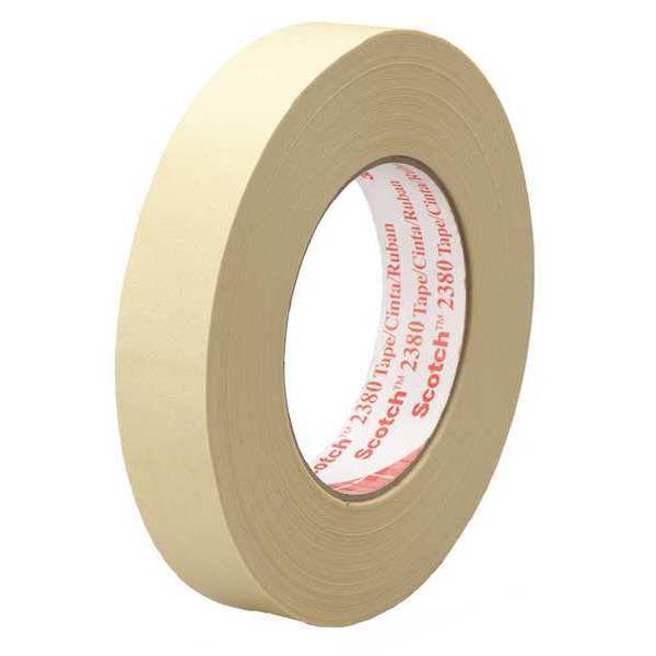 Tape, Crepe Paper, Tan, 7.2 mil Thick, PK24