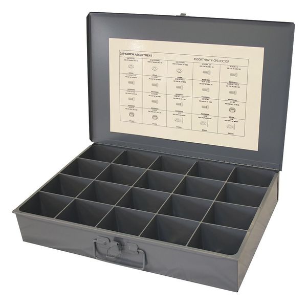 Hex Head Cap Screw Assortment,  Steel,  Black Oxide Finish