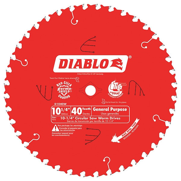 40-Teeth Circular Saw Blade, Carbide Tip