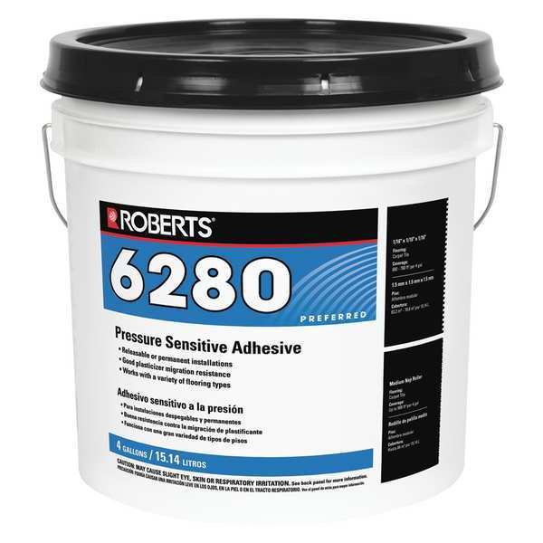 Floor Adhesive,  6280 Series,  Off-White,  4 gal,  Pail