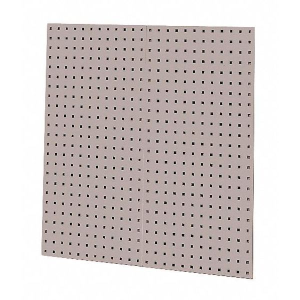 Pegboard, Gray, 36" H, Steel, 18" W