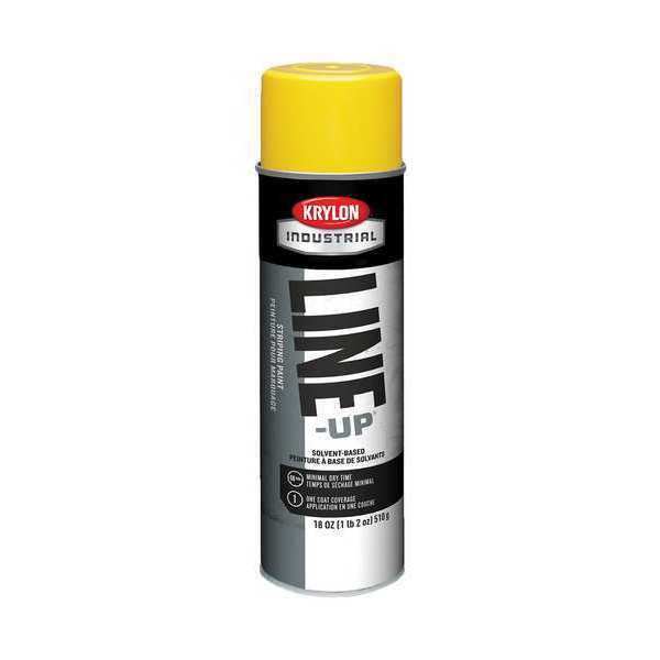 Pavement Striping Paint,  18 oz.,  Highway Yellow,  Solvent -Based