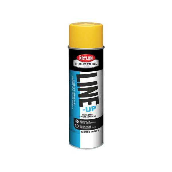 Athletic Field Striping Paint,  17 oz.,  Athletic Yellow,  Water -Based