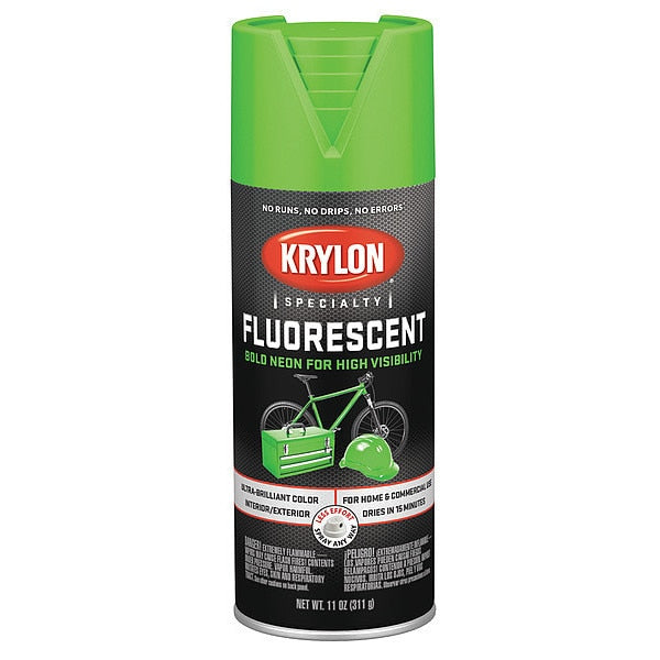 Spray Paint, Flourescent Green, Gloss, 11 oz