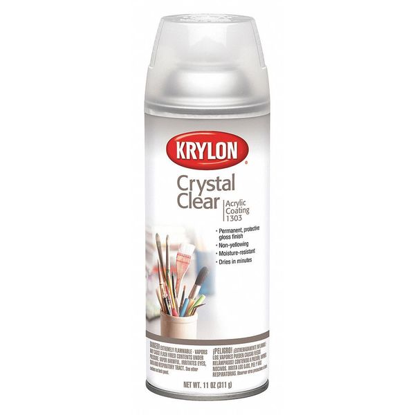 Spray Paint,  Crystal Clear,  Gloss,  11 oz