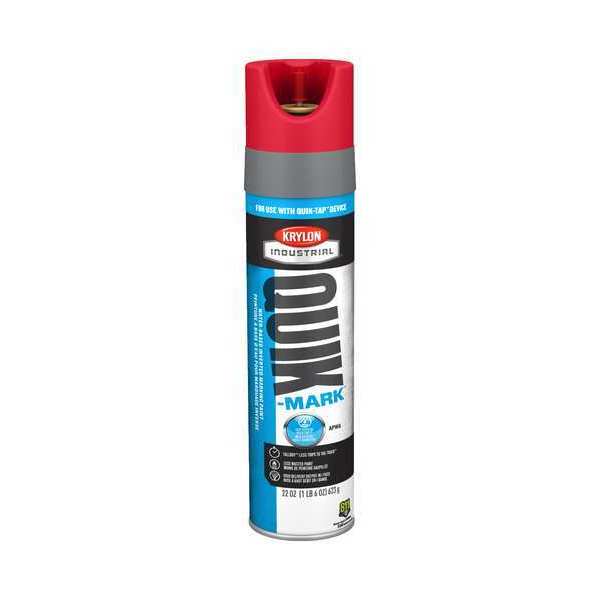 Inverted Marking Paint,  25 oz.,  Brilliant Red,  Water -Based