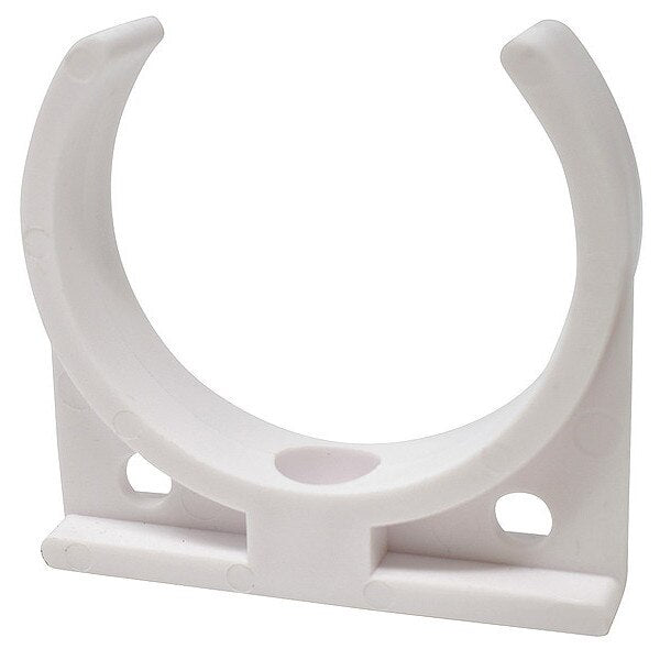 Wall Clip, 2 1/2" Dia, 1", Plastic