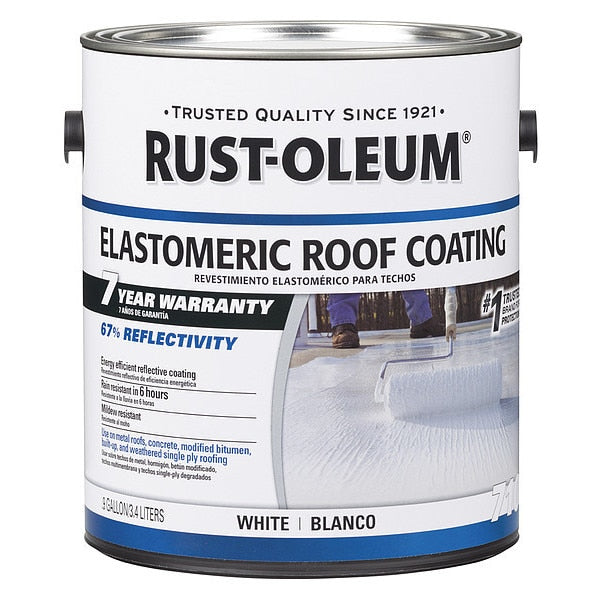Elastomeric Roof Coating,  0.9 gal.,  White,  Dry Time: 6 hr
