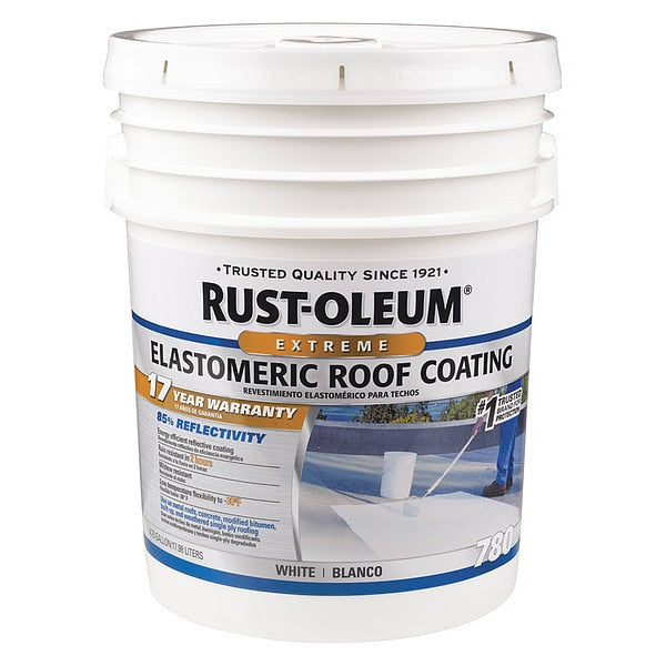 Elastomeric Roof Coating,  4.75 gal.,  White,  Dry Time: 2 to 24 hr