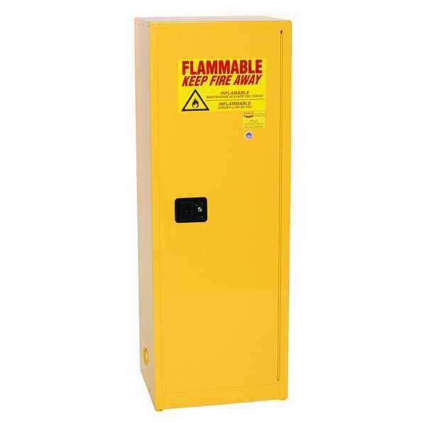 Flammable Liquid Safety Cabinet,  Yellow,  Capacity: 24 gal