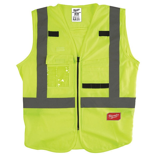 Class 2 High Visibility Yellow Safety Vest - S/M