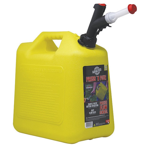 5 gal Yellow Plastic Diesel Fuel Can