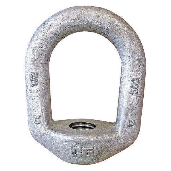Oval Eye Nut,  5/8"-11 Thread Size,  11/16 in Thread Lg,  Steel,  Hot Dipped Galvanized