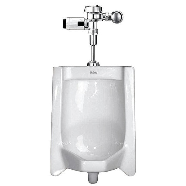 Urinal, White, Chrome Plated