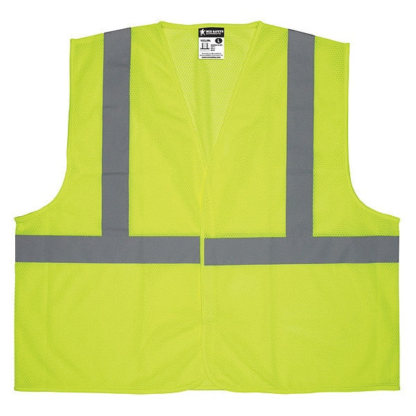 High Visibility Vest,  XL Size,  Unisex,  Number of Pockets (Inside): 0