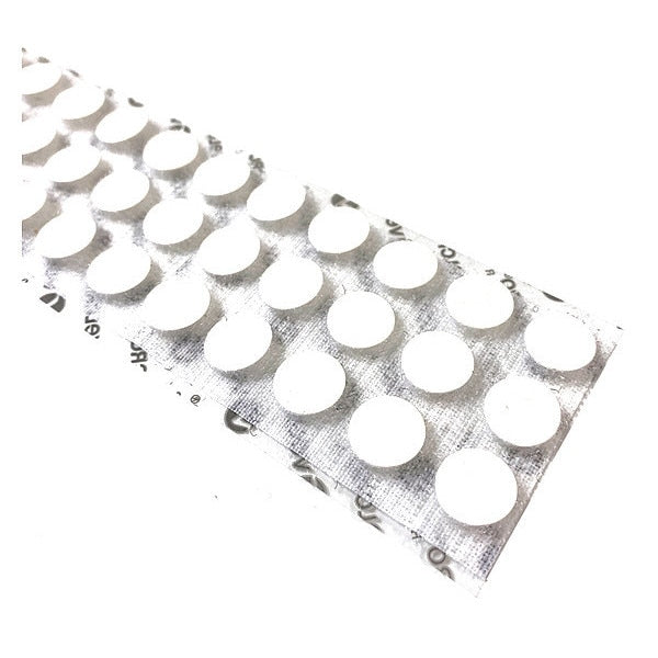 Reclosable Fastener,  Disc,  Acrylic Adhesive,  1/2 in,  White,  4320 PK