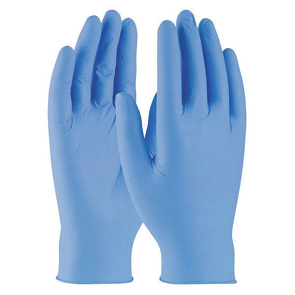 Disposable Gloves,  Nitrile,  Blue,  100 PK