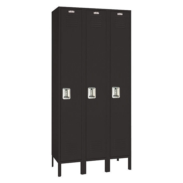 Wardrobe Locker,  (1) Tier,  (3) Wide,  Steel,  Powder Coated Finish,  36 in W,  15 in D,  66 in H