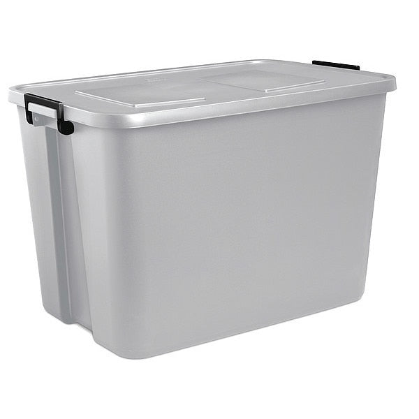 Storage Tote,  Brown,  Polypropylene,  28 7/8 in L,  19 1/4 in W,  19 in H,  32 gal Volume Capacity