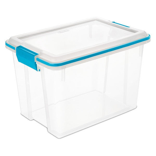 Storage Tote,  Clear,  Polypropylene,  16 1/8 in L,  11 1/4 in W,  10 7/8 in H,  5 gal Volume Capacity