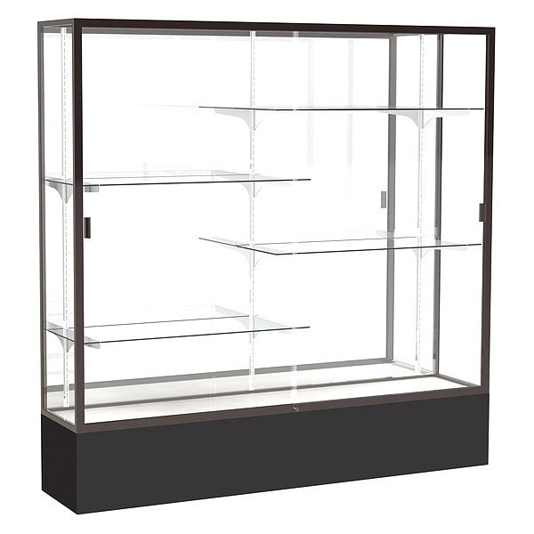 Spirit Floor Display Case 72x72x16,  Mirror,  Bronze