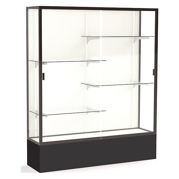 Spirit Floor Display Case 60x72x16,  Plaque,  Bronze