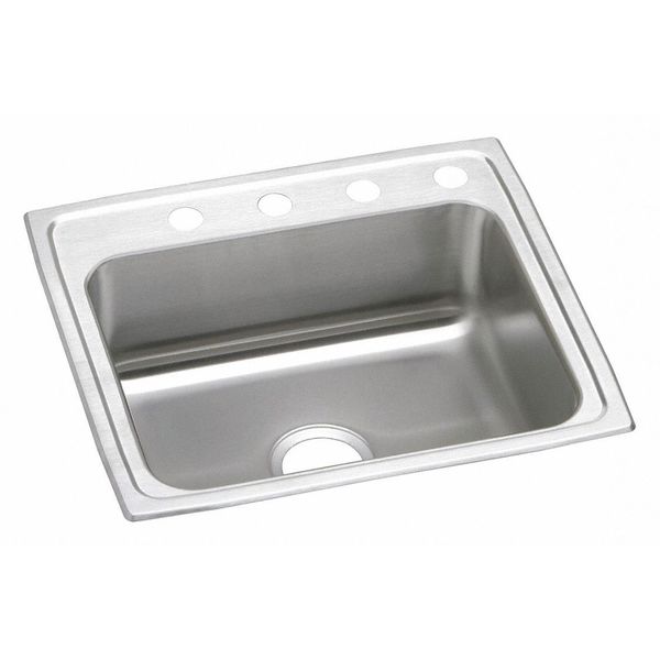 19.5" W x 22" L x 7.125" H,  Drop-In,  Bar Sink, 20G, SS, 22"x19", Faucet, 3 Hole