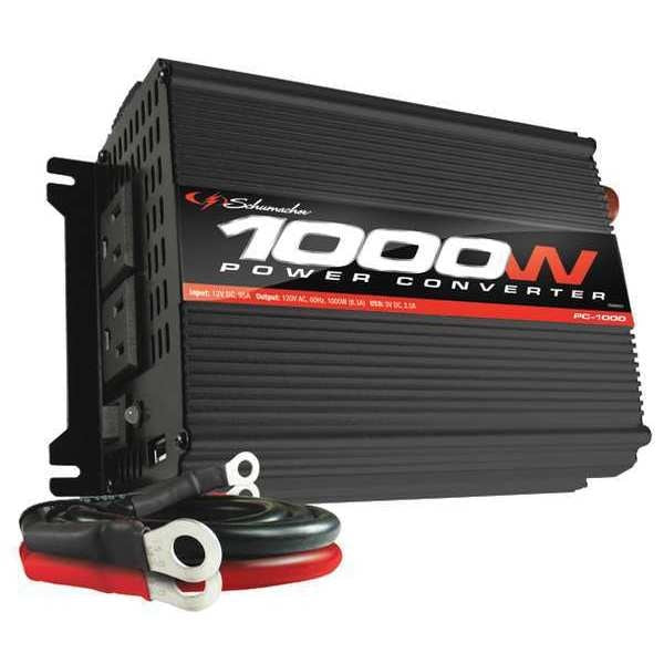 Power Converter, Modified Sine Wave, 1000W, 12V DC to 120V AC