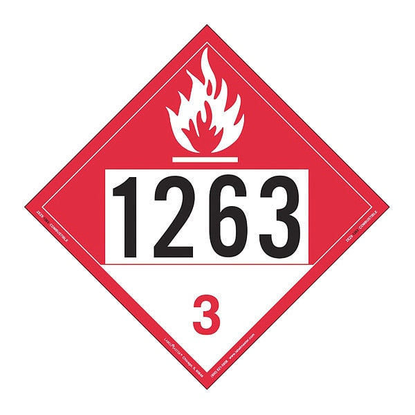 Combustible Liquid Placard, Vinyl, PK25