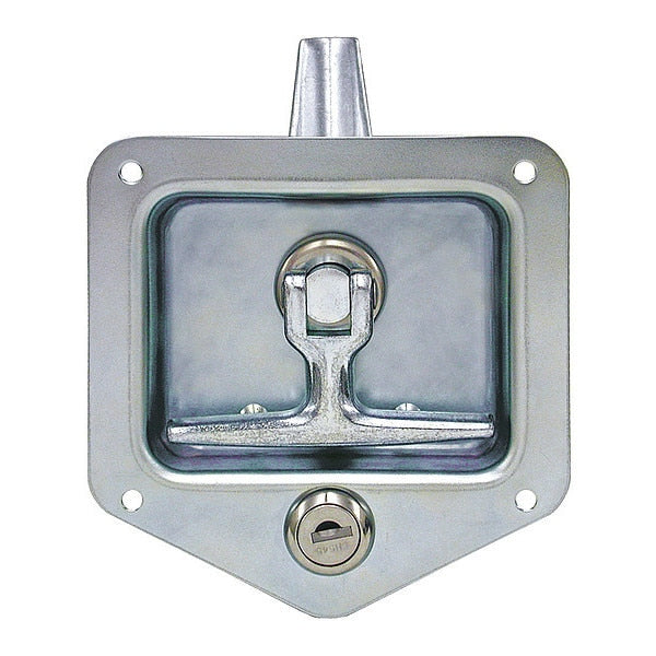 T-Handle Latch,  Single Point,  4 3/4 in Width,  Includes Lock and Key Set; Gasket,  Stainless