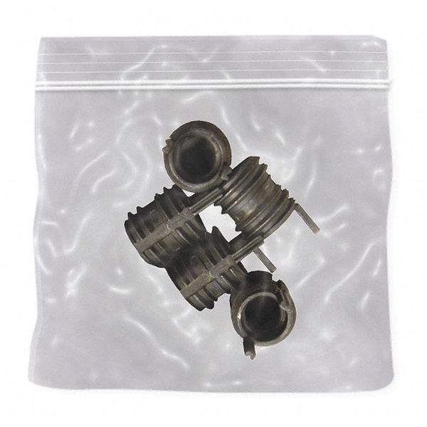 Key Locking Insert,  2 Keys,  #10-32 Int Thrd Sz,  5/16"-18 Ext Thrd Sz,  Stainless Steel,  5 PK