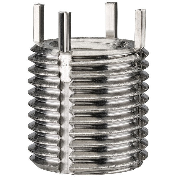 Key Locking Insert,  4 Keys,  3/8"-16 Int Thrd Sz,  9/16"-12 Ext Thrd Sz,  Stainless Steel,  5 PK