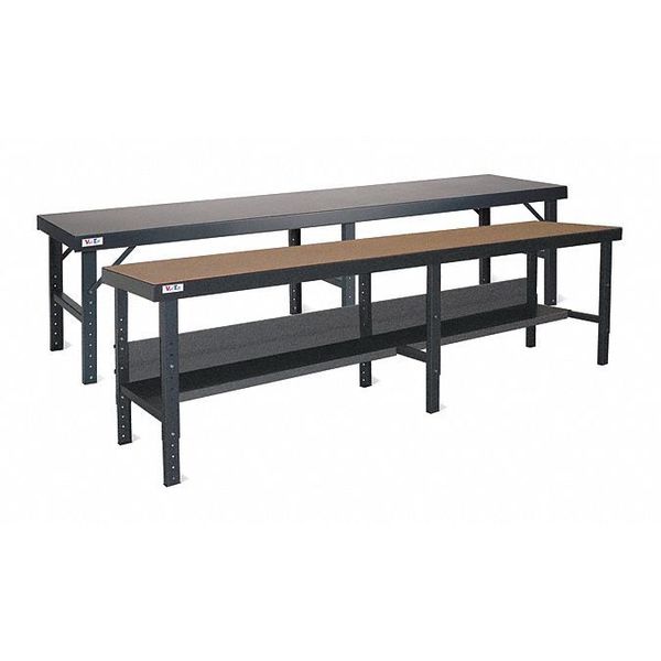 Folding Work Table, 48"W x 96"L, Steel Top