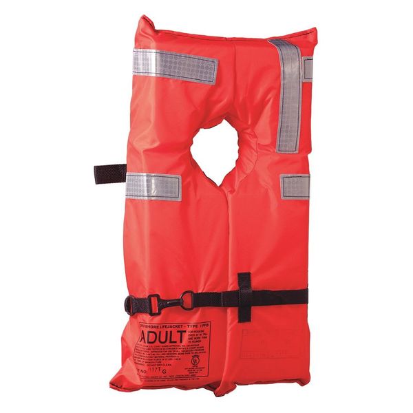 Life Jacket, Adult, Type I, Collar Style