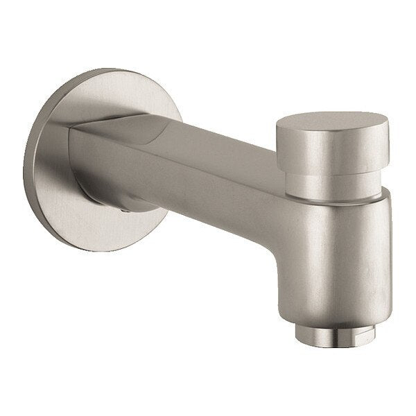 S Tub Spout,  Diverter,  Brushed Nickel