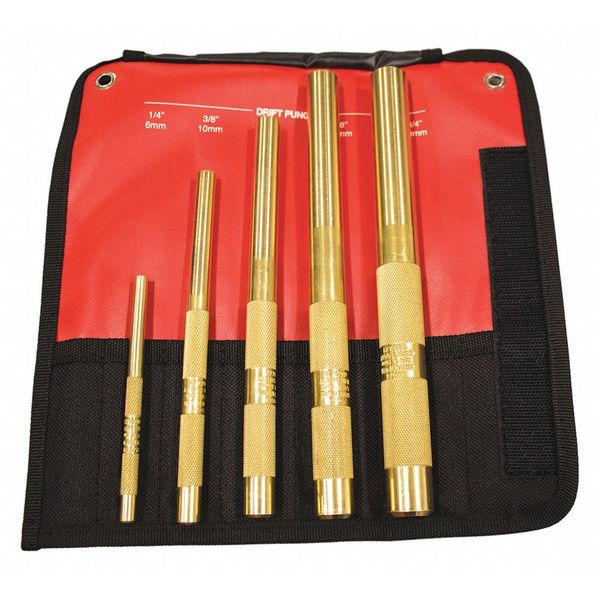 Brass Drift Punch Set, 5pcs