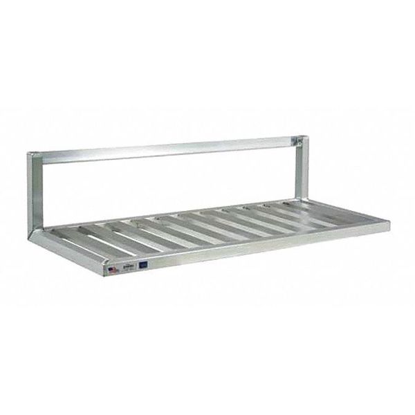 Aluminum Wall Shelf,  20"D x 36"W x 12"H,  Silver