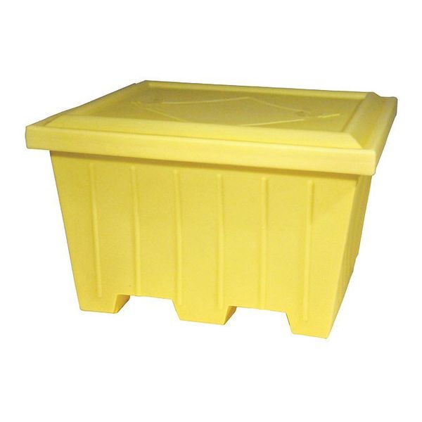 Yellow Tote with Lid 33" H