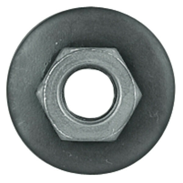 Flange Nut,  M6-1.00,  Steel,  Not Graded,  Phosphate,  16 mm Hex Wd,  6 mm Hex Ht,  25 PK