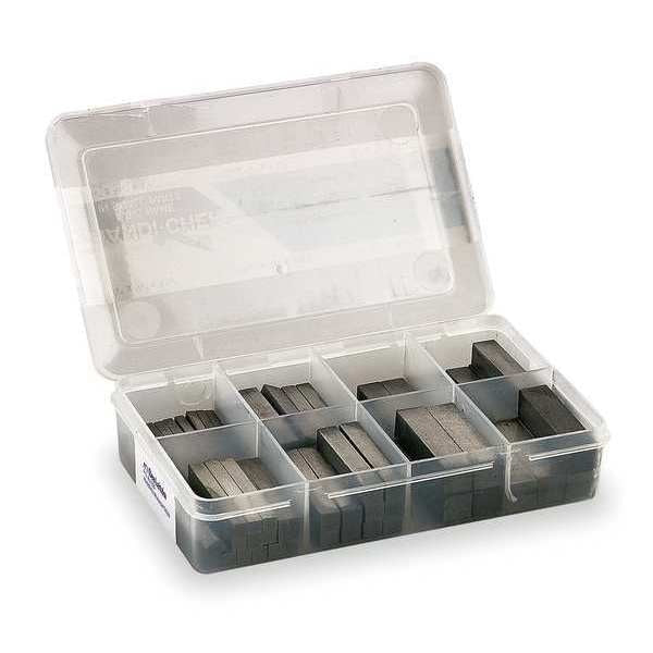 Undersized Machine Key Kit,  1018 Steel,  Plain,  70 Pieces,  -0.002 in Thick Tolerance