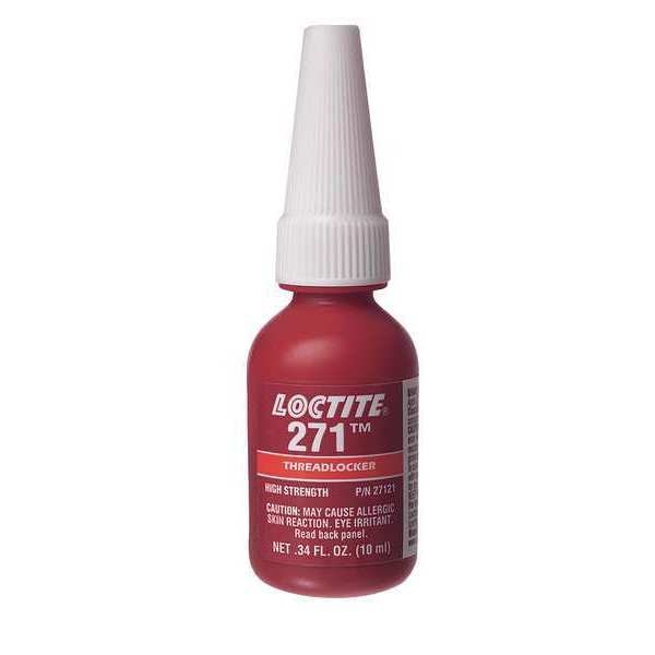 Threadlocker,  LOCTITE 271,  Red,  High Strength,  Liquid,  10 mL Bottle